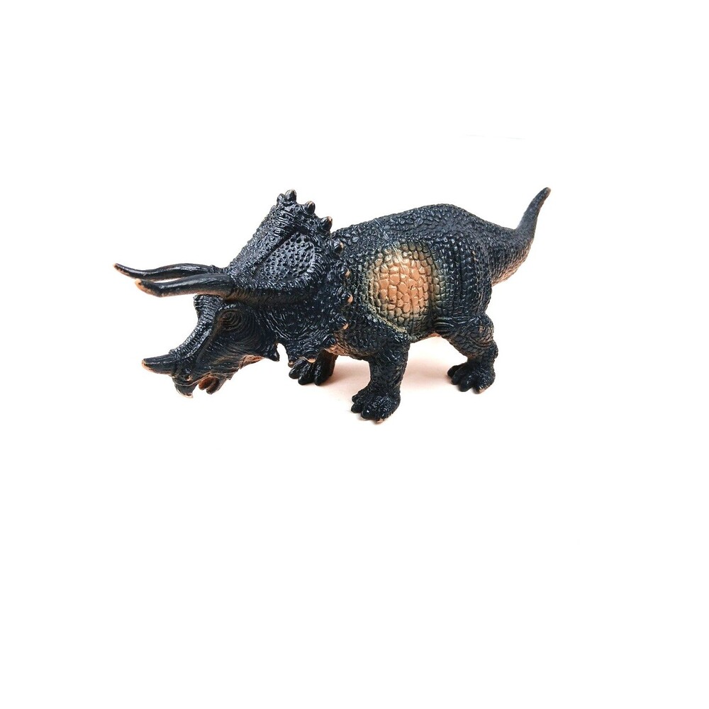 Boley MA1687 Black Triceratops Dinosaur Figure 7.5" PVC Prehistoric Toy